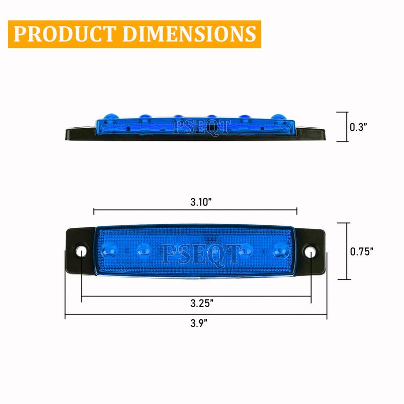 PSEQT 10 Pcs LED Rock Strip Lights Car Exterior Underglow Wheel Fender Well Lighting Kits Waterproof for Golf Cart Wrangler Offroad Truck RV UTV ATV Snowmobile (Blue) - Image 5